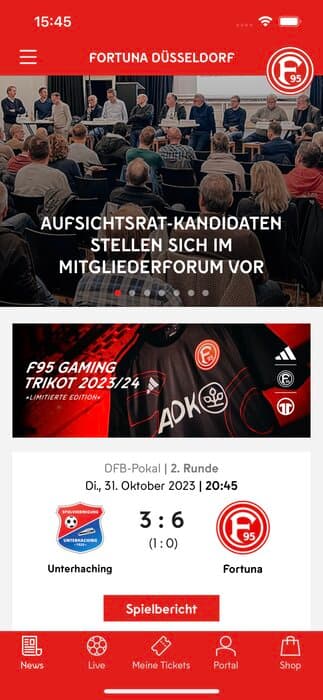 Fortuna App Vorschau